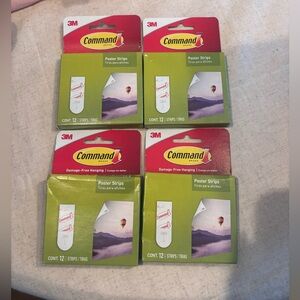 Command Poster Strips - 4 Packs of 12 strips each box